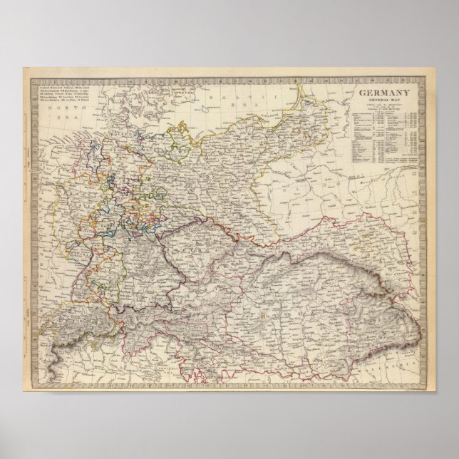 Germany general map poster (Front)