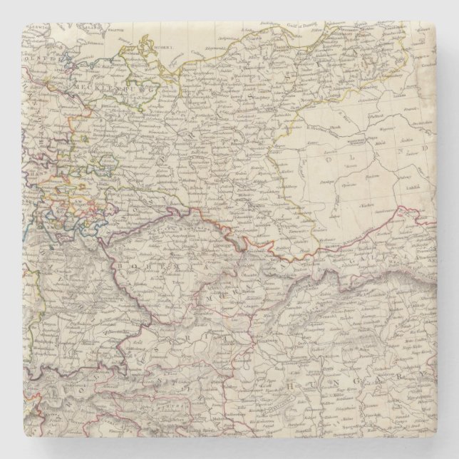 Germany general map stone coaster (Front)