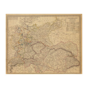 Germany general map wood wall decor