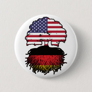 Germany German American USA United States America Button