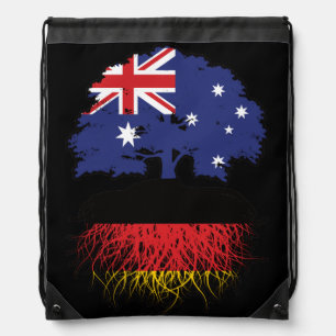 Germany German Australian Australia Tree Roots Drawstring Bag
