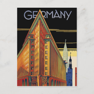 Germany. German city buildings. Architecture Postcard