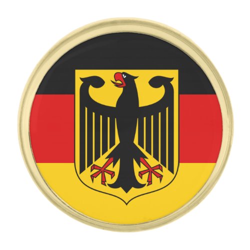 Germany  German Coat of Arms Flag  business Gol Gold Finish Lapel Pin