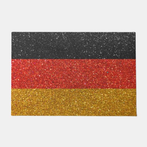 Germany German Flag Glitter Travel Welcome Home Doormat