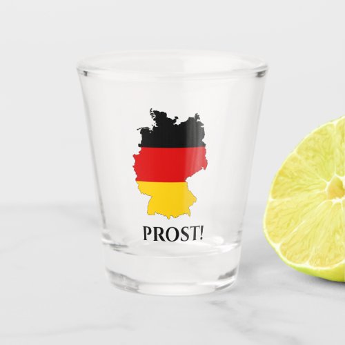 Germany German Flag Map Prost Cheers Shot Glass