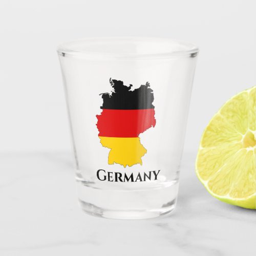 Germany German Flag Map Shot Glass