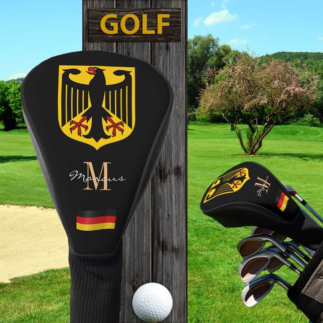 Germany, German Flag Monogrammed Golf Clubs Covers (Creator Uploaded)