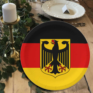 Germany, German Flag party, birthday /sport Paper Plates