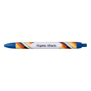 Germany German Flag Tiled Black Personalization  Pen