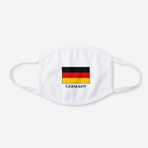 Germany German Flag White Cotton Face Mask