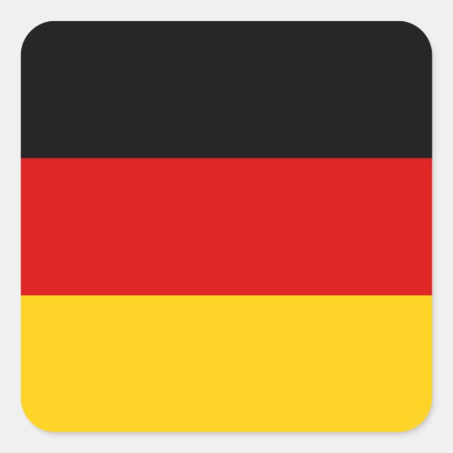 Germany – German National Flag Square Sticker (Front)