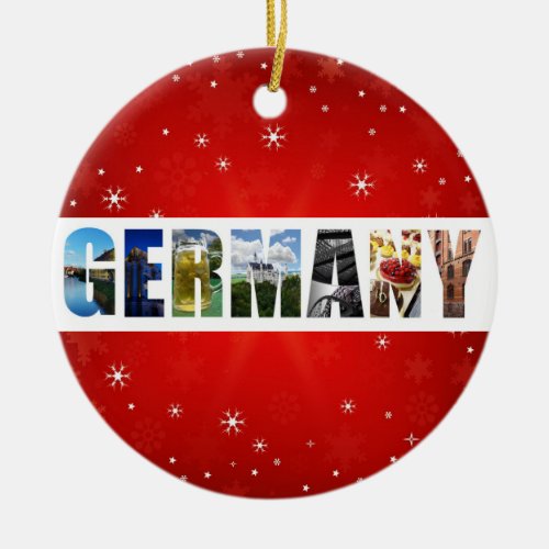 Germany German Travel Photos Christmas Ceramic Ornament