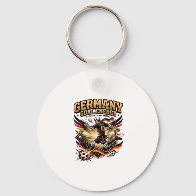 Germany Goal Energy Skeleton Striker Nations Bold  Keychain (Front)