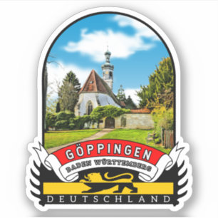 Germany Göppingen Vintage souvenir Sticker
