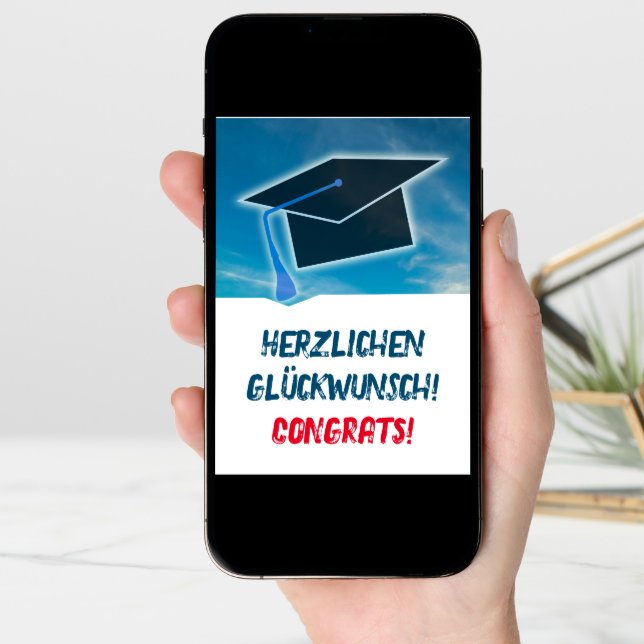 Germany Graduation Card German language (Front Digital)