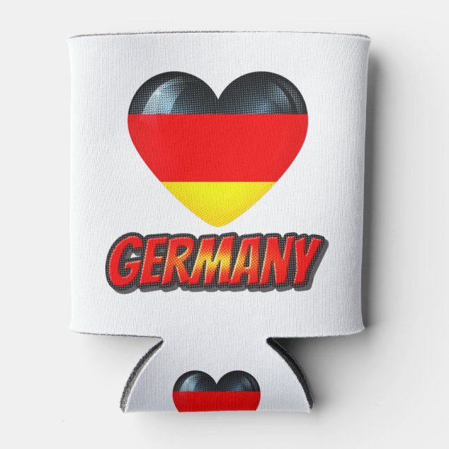 Germany Heart Can Cooler (Front)