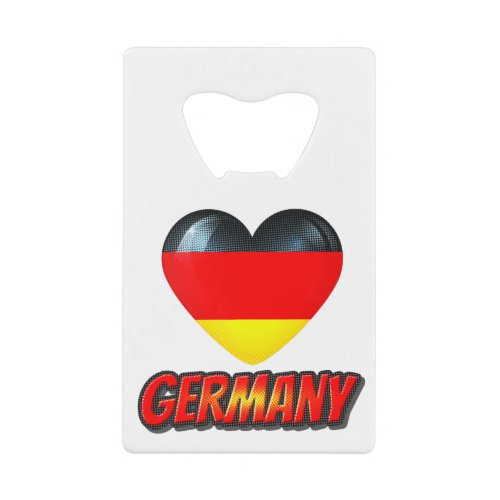 Germany Heart Credit Card Bottle Opener