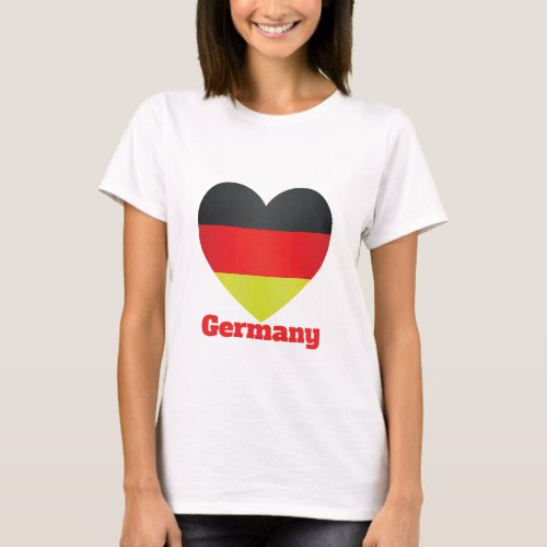 Germany Heart Flag T_Shirt