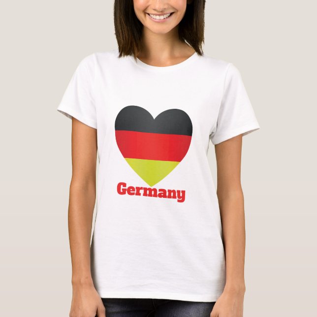 Germany Heart Flag T-Shirt (Front)