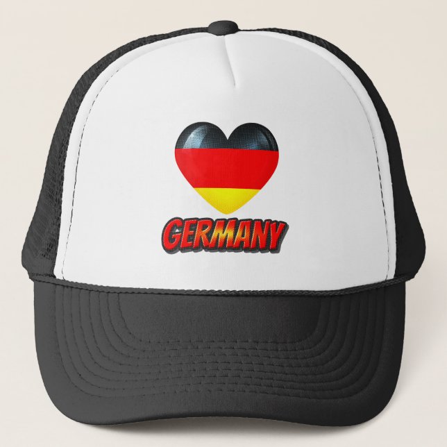 Germany Heart Trucker Hat (Front)