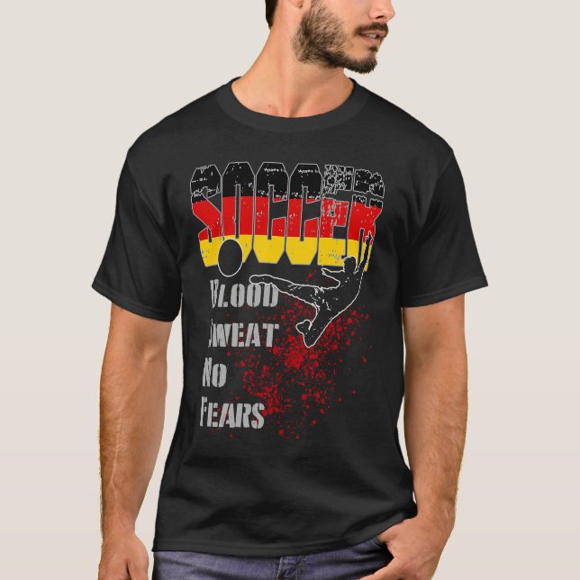 Germany I Love Soccer And Football Player T-Shirt (Front)