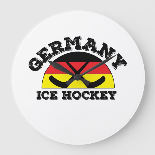 Germany Ice Hockey Large Clock (Front)