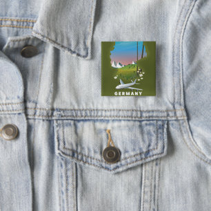 Germany Illustrated travel poster Button
