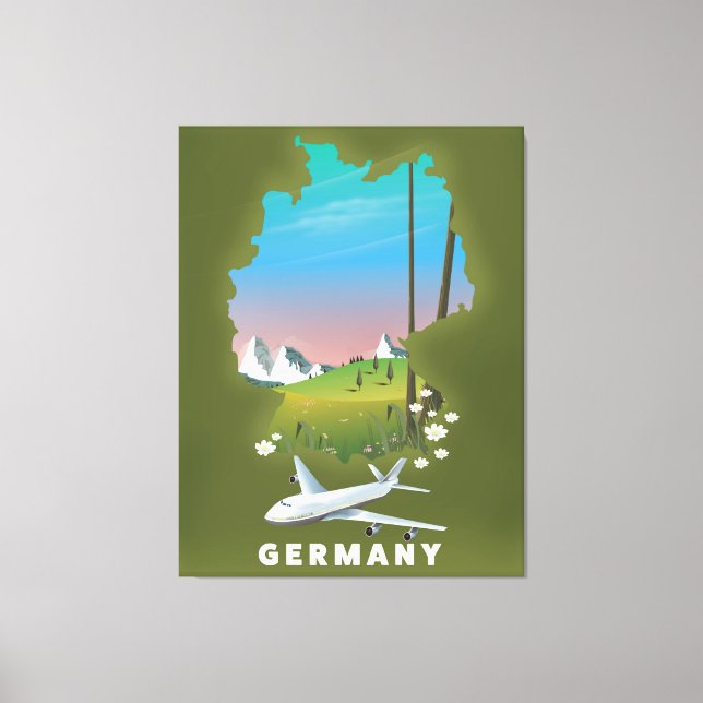 Germany Illustrated travel poster Canvas Print (Front)