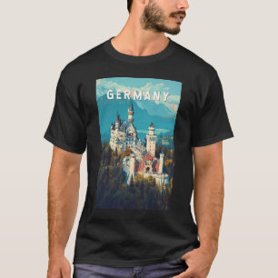 Germany Illustration Travel Art Vintage T-Shirt