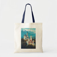 Germany Illustration Travel Art Vintage