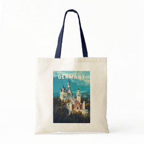 Germany Illustration Travel Art Vintage Tote Bag