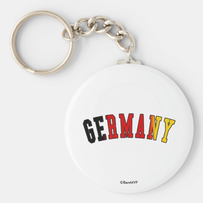 Germany in National Flag Colors Key Chain