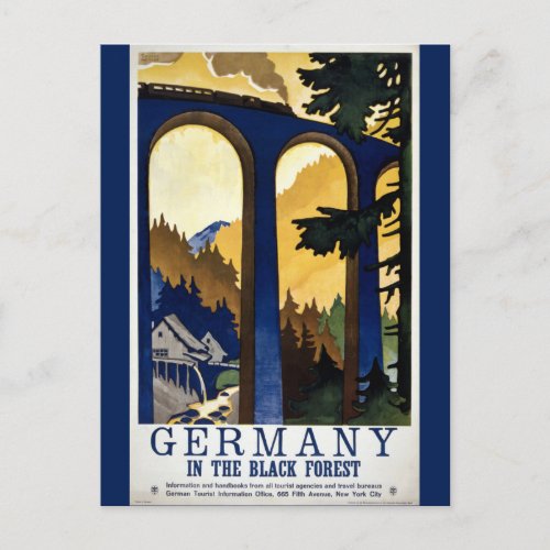 Germany In the Black Forest Vintage Restored Postcard