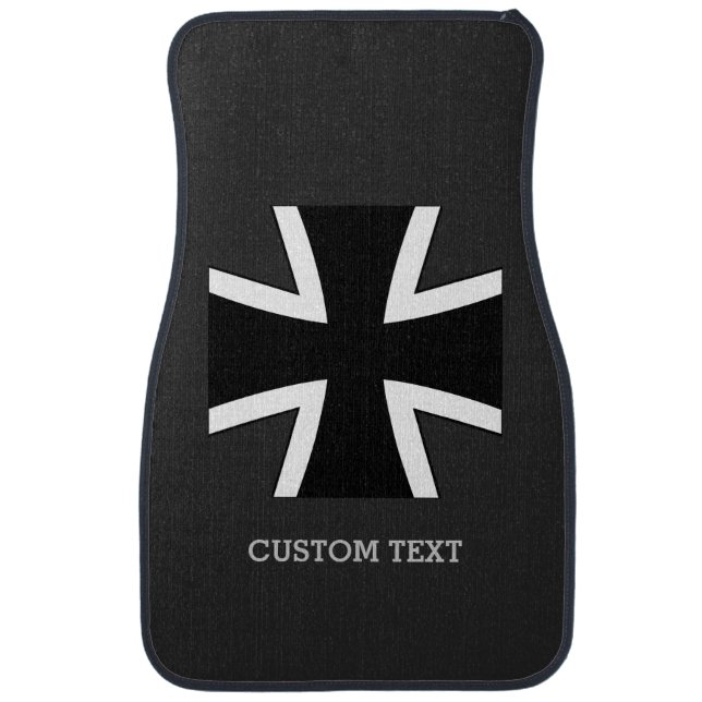 Germany Iron Cross car mats w/ custom text (Front)