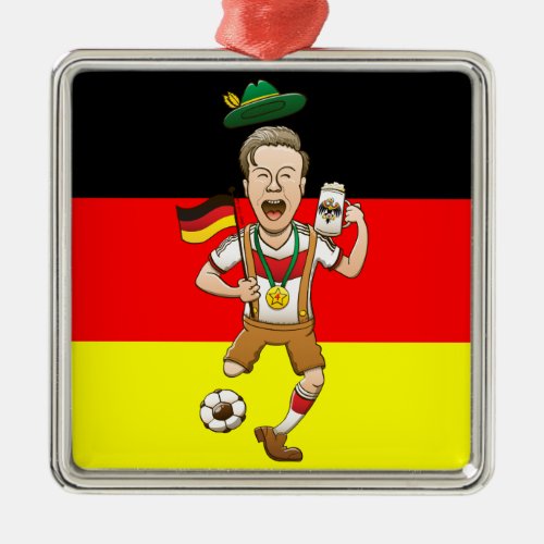 Germany is Four_time Soccer Champion Metal Ornament