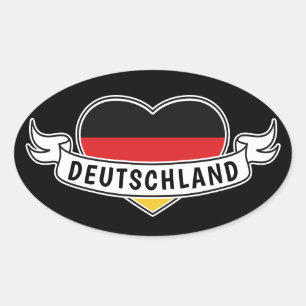 Germany Love custom text stickers