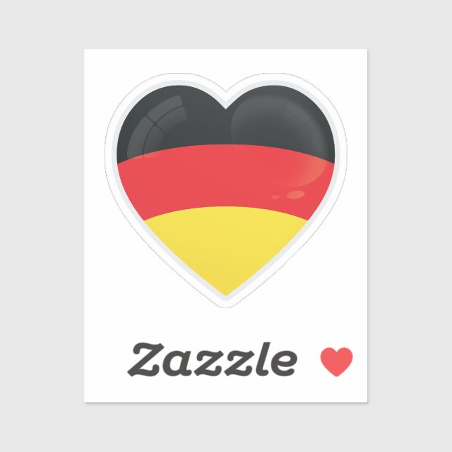 Germany Love Flag Sticker (Sheet)