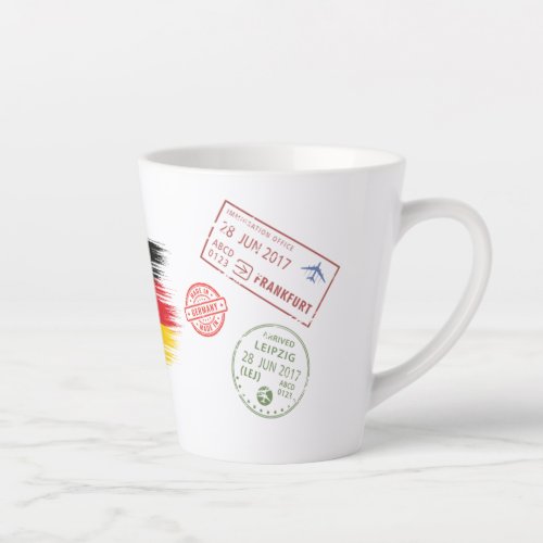 Germany Love Travel Stamp Latte Mug Latte Mug