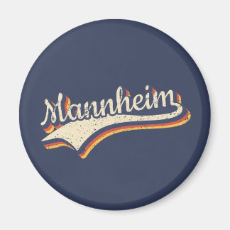 Germany Mannheim Vintage Retro Typography Magnet