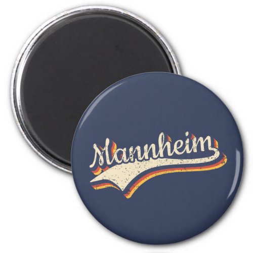 Germany Mannheim Vintage Retro Typography Magnet