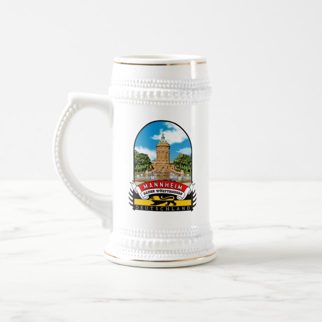 Germany Mannheim Vintage souvenir Beer Stein (Left)