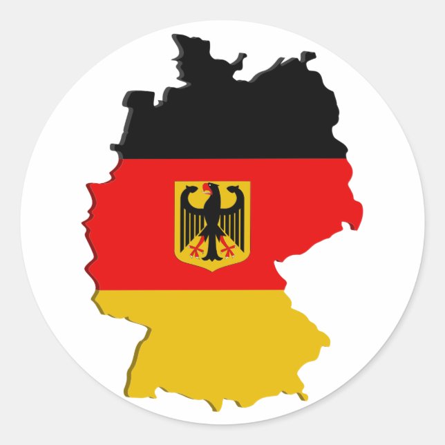 Germany map classic round sticker (Front)