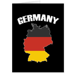 Germany Map - German Flag - Deutschland Travel Card
