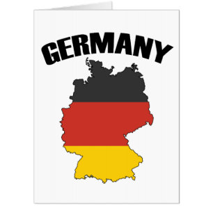 Germany Map - German Flag - Deutschland Travel Card