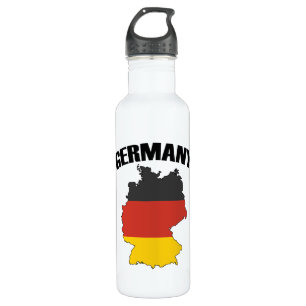 Germany Map - German Flag - Deutschland Travel Stainless Steel Water Bottle
