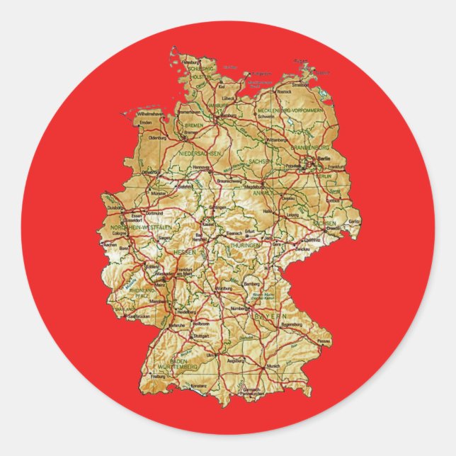 Germany Map Sticker (Front)