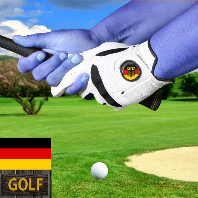 Germany marker & German Flag leather Golf Glove (Creator Uploaded)