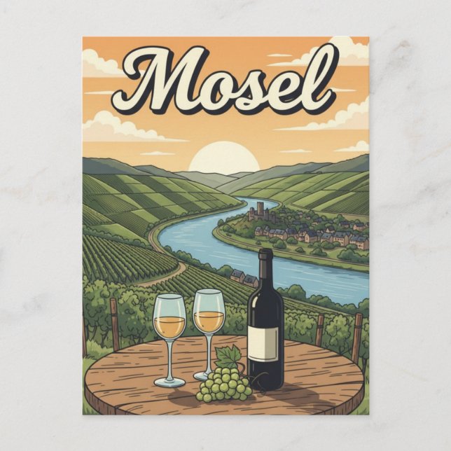 Germany Mosel Travel Postcard (Front)