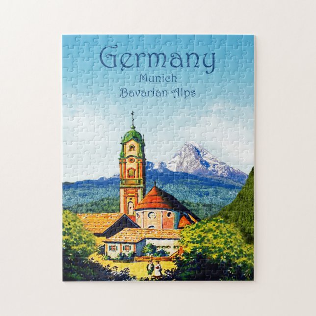 Germany Munich Bavarian Alps Travel Jigsaw Puzzle (Vertical)