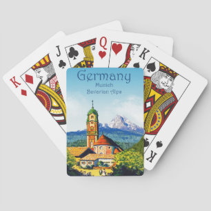Germany Munich Bavarian Alps Travel Playing Cards